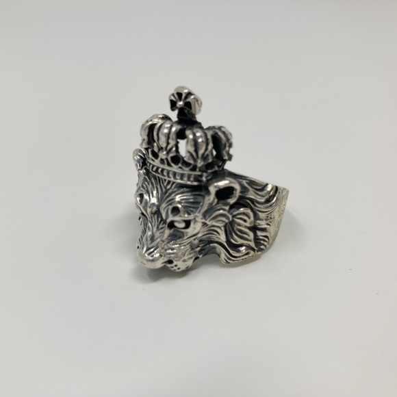 Crown Lion King ring sterling silver 925 for men - Picture 5 of 9